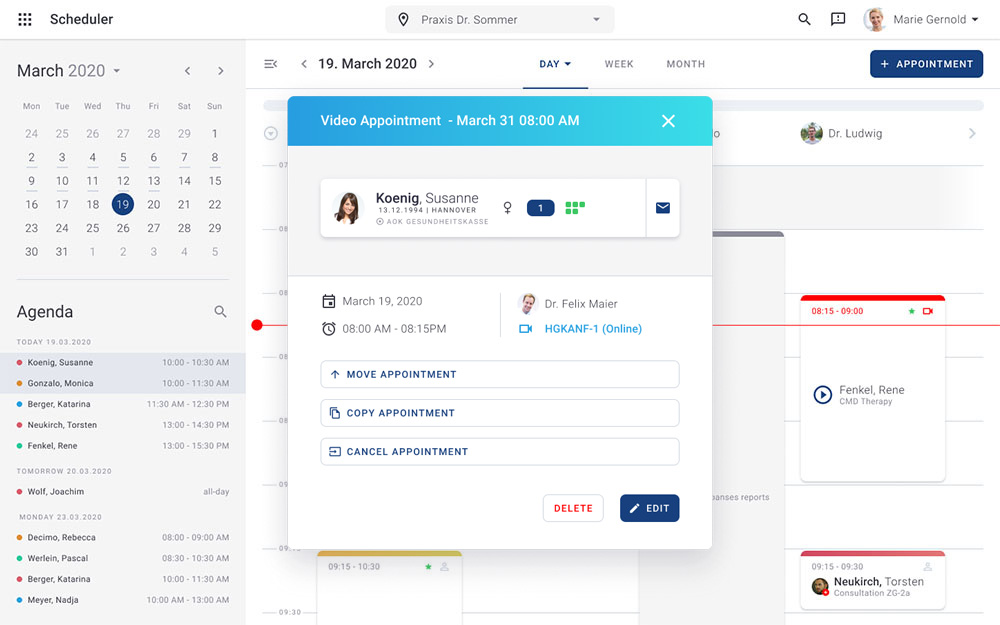 medondo Terminkalender (Videotermin)