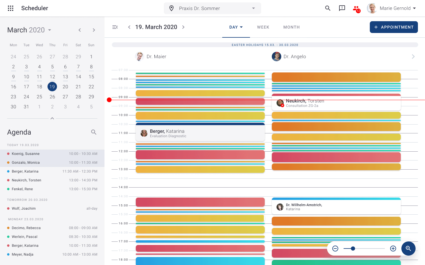 Zoom Tagesansicht Terminplaner