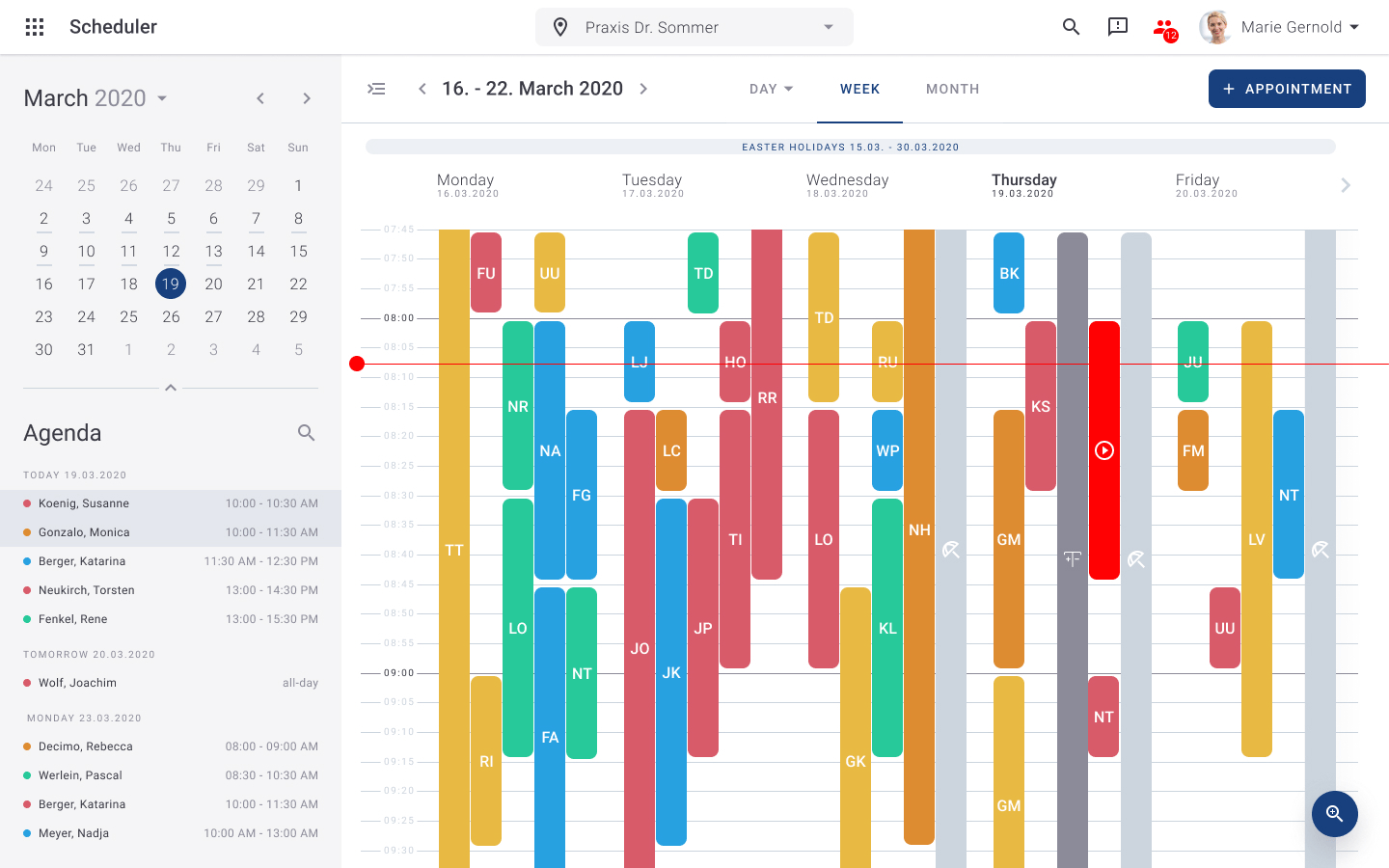 Wochenansicht Terminplaner